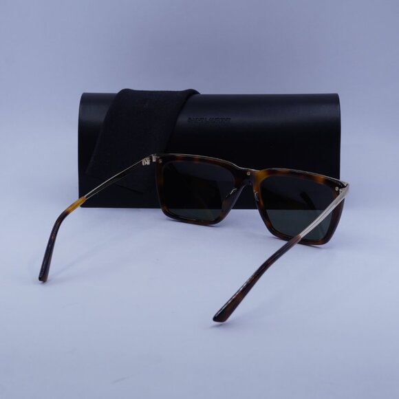 Saint Laurent SL 765 004 Sunglasses Havana/Gold Square Frame, Grey Lenses - Picture 10 of 10